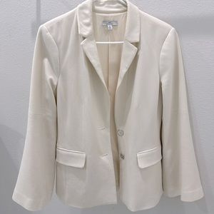 Halston cream blazer size 4, worn once, with original tags